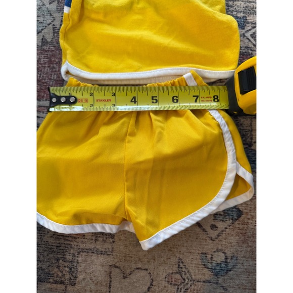 Vintage Health-tex Kids Swim Team Tank and Shorts Set Yellow Blue 12 Months USA - Picture 5 of 9
